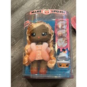 NEW MGA Yummiland Piper Peach Doll Kids OS Peach DIY Lip‎ Gloss Scented Set
